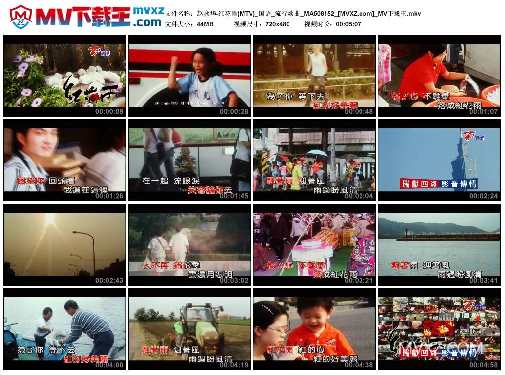 赵咏华-红花雨(MTV)_国语_流行歌曲_MA508152